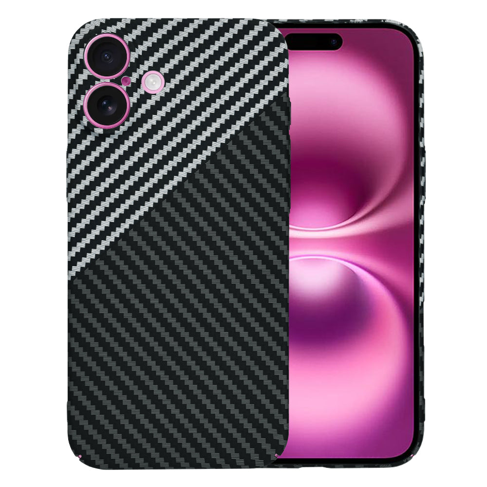 Funda para Apple iPhone 16 Plus, Techsuit, Carbonite FiberShell, Negra Gris