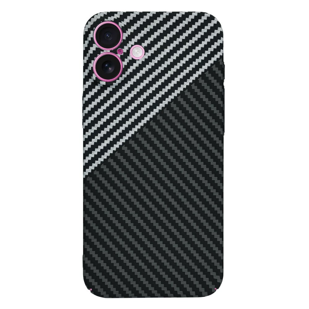 Funda para Apple iPhone 16 Plus, Techsuit, Carbonite FiberShell, Negra Gris