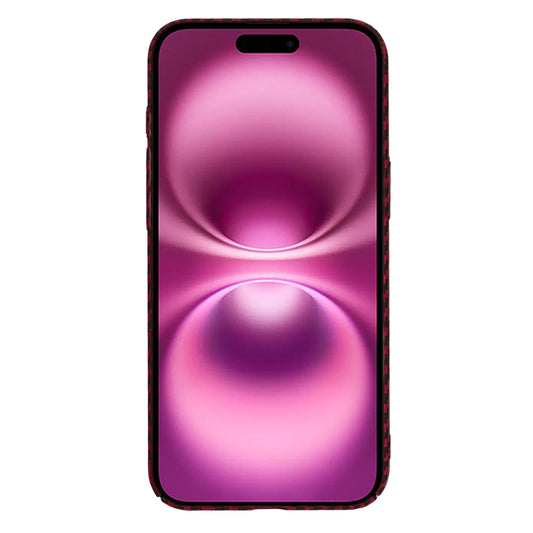 Funda para Apple iPhone 16 Plus, Techsuit, Carbonite FiberShell, Roja