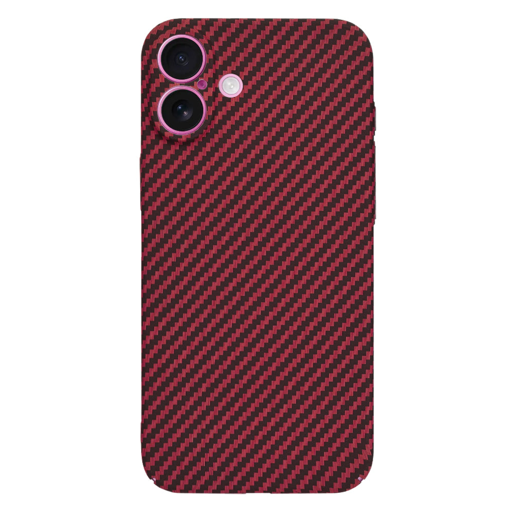 Funda para Apple iPhone 16 Plus, Techsuit, Carbonite FiberShell, Roja