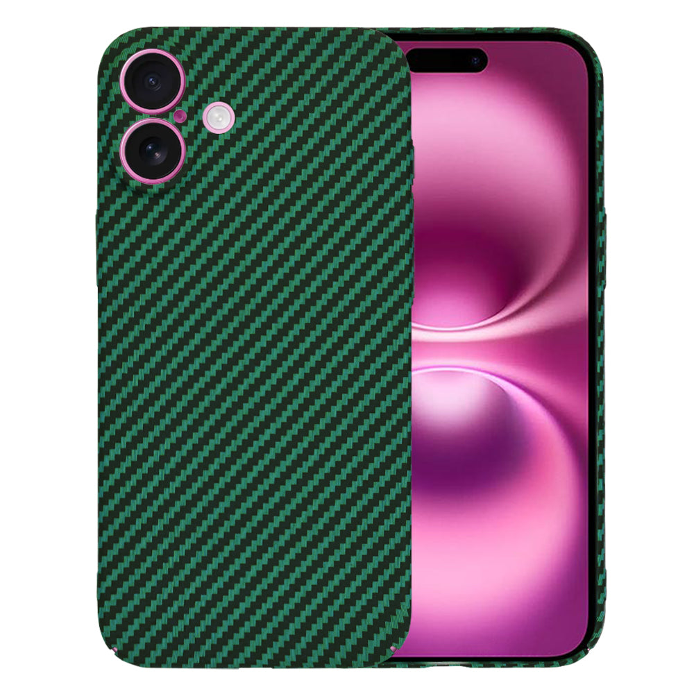 Funda para Apple iPhone 16 Plus, Techsuit, Carbonite FiberShell, Verde