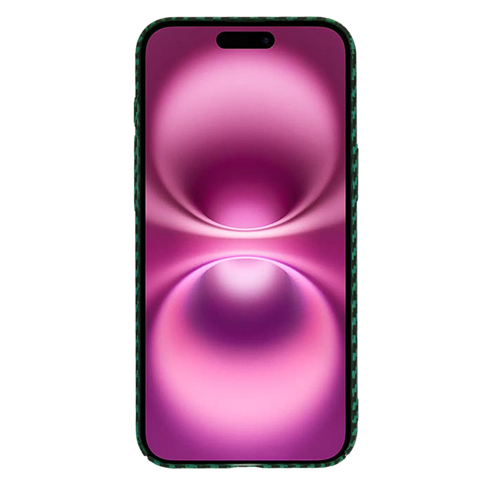 Funda para Apple iPhone 16 Plus, Techsuit, Carbonite FiberShell, Verde