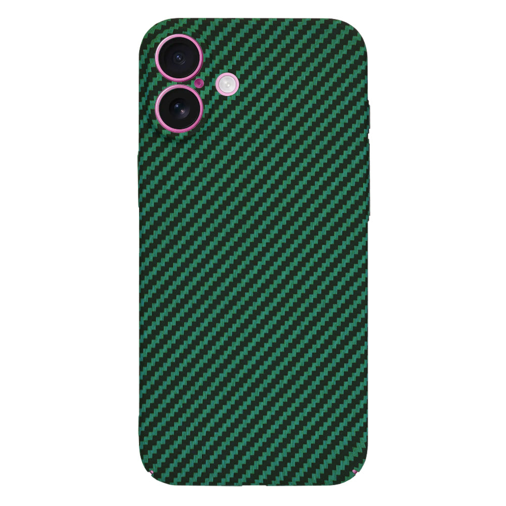 Funda para Apple iPhone 16 Plus, Techsuit, Carbonite FiberShell, Verde