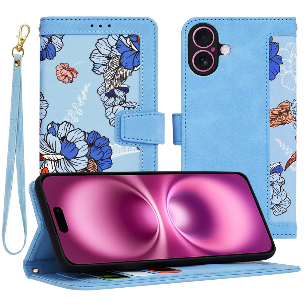 Funda para Apple iPhone 16 Plus, Techsuit, FlipCraft, Azul