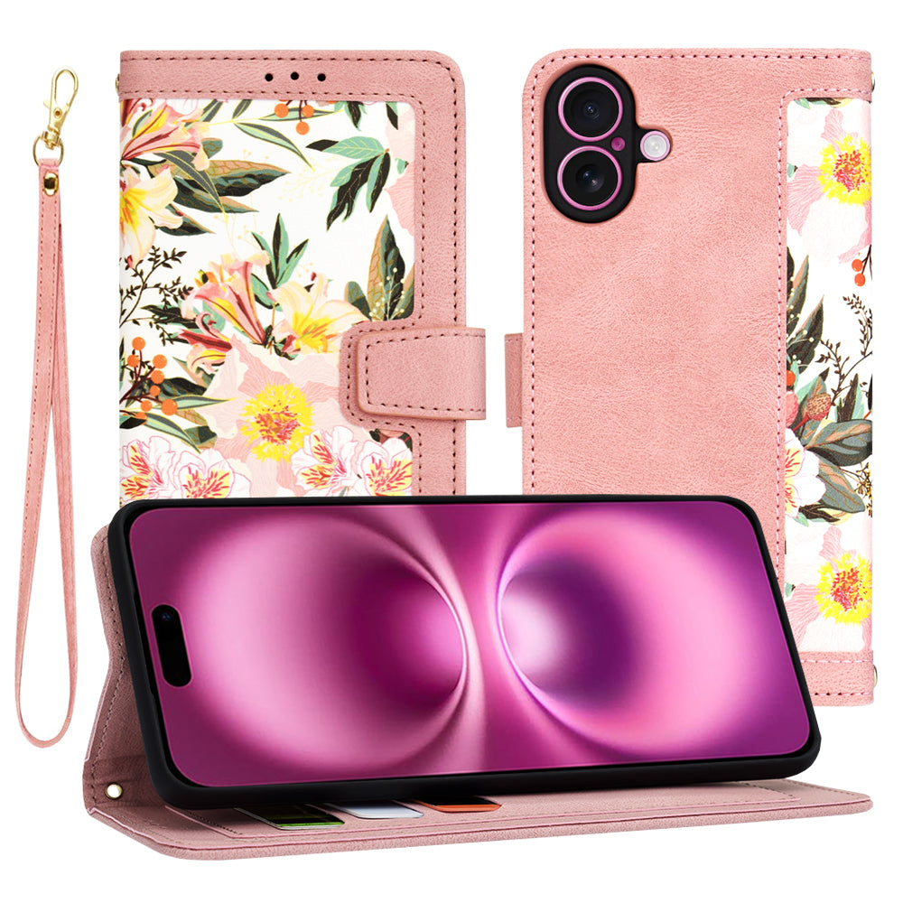 Funda para Apple iPhone 16 Plus, Techsuit, FlipCraft, Rosa
