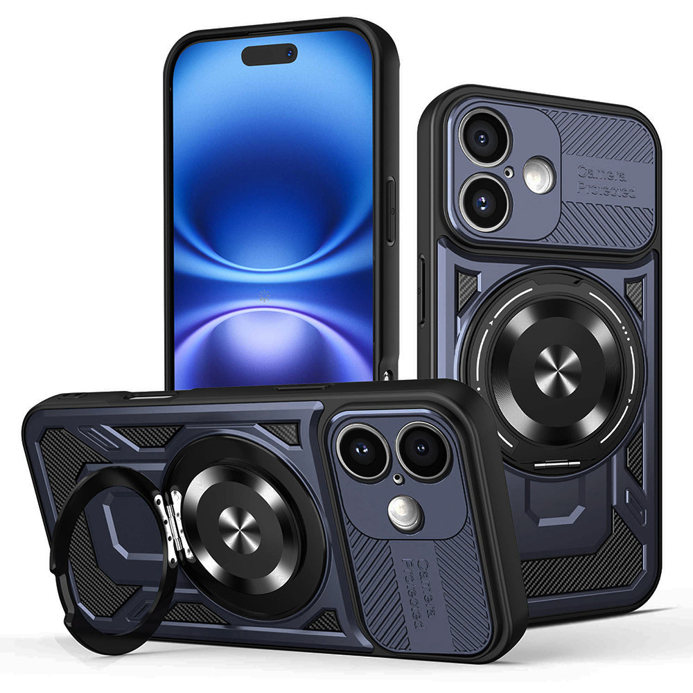 Funda para Apple iPhone 16 Plus, Techsuit, RuggedCam, Azul