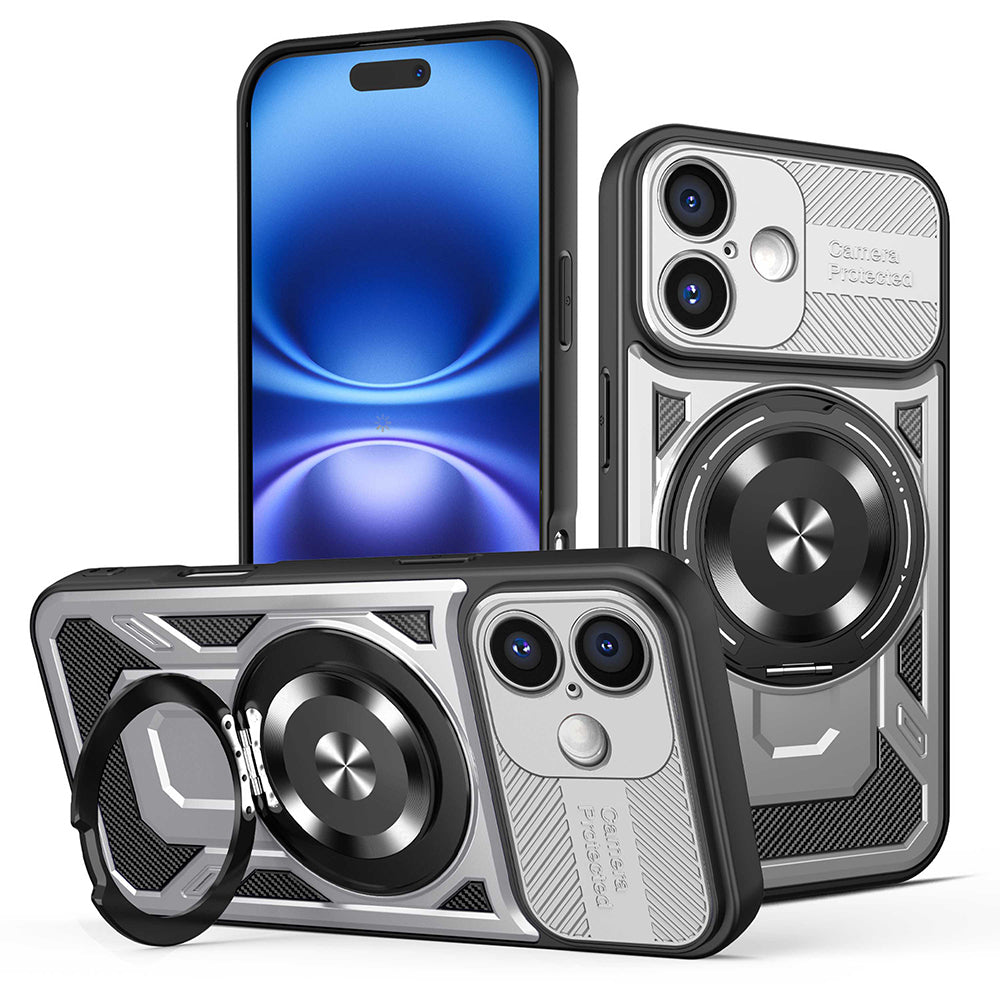 Funda para Apple iPhone 16 Plus, Techsuit, RuggedCam, Gris