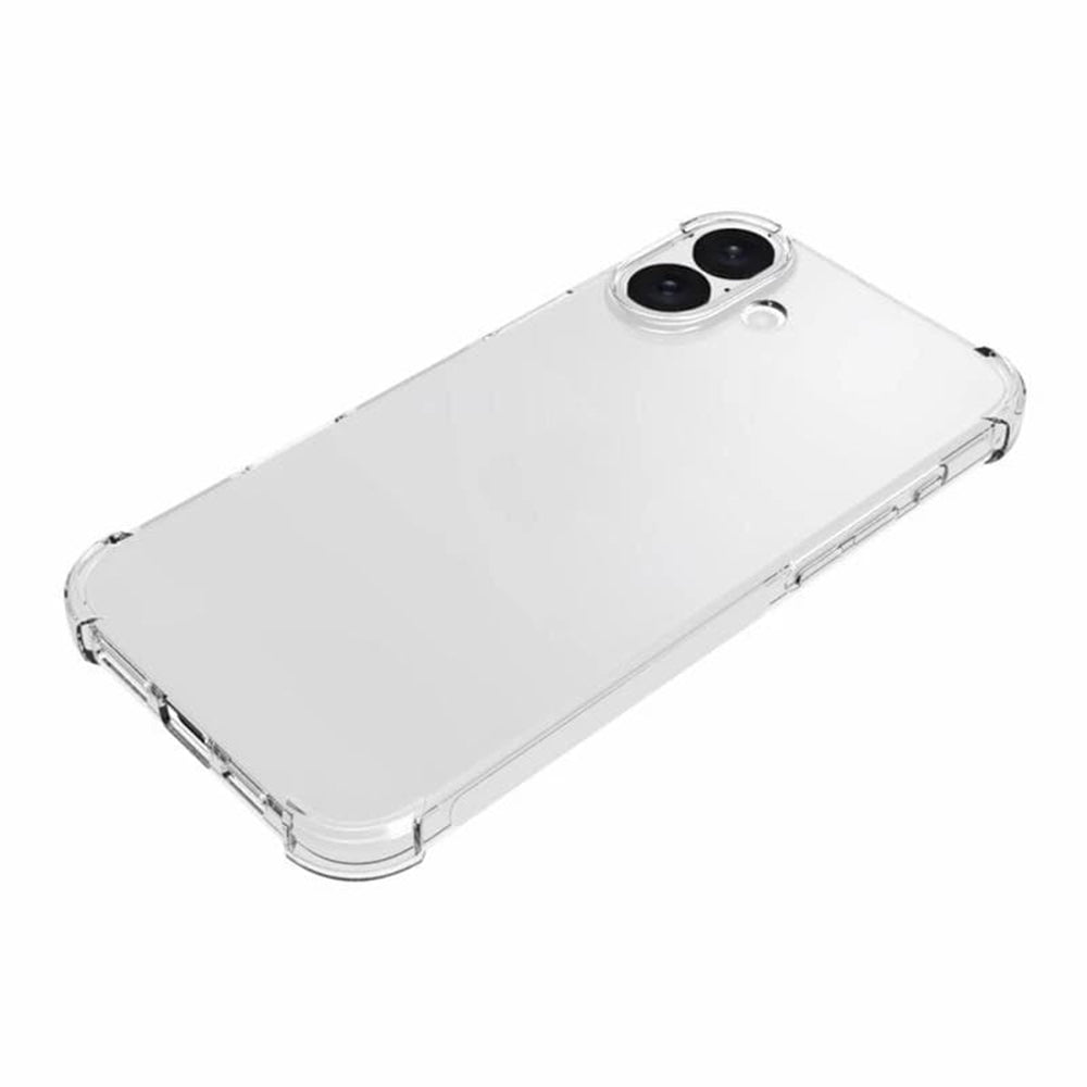 Funda para Apple iPhone 16 Plus, Techsuit, Transparente a prueba de golpes (Agujero grande para lente), Transparente