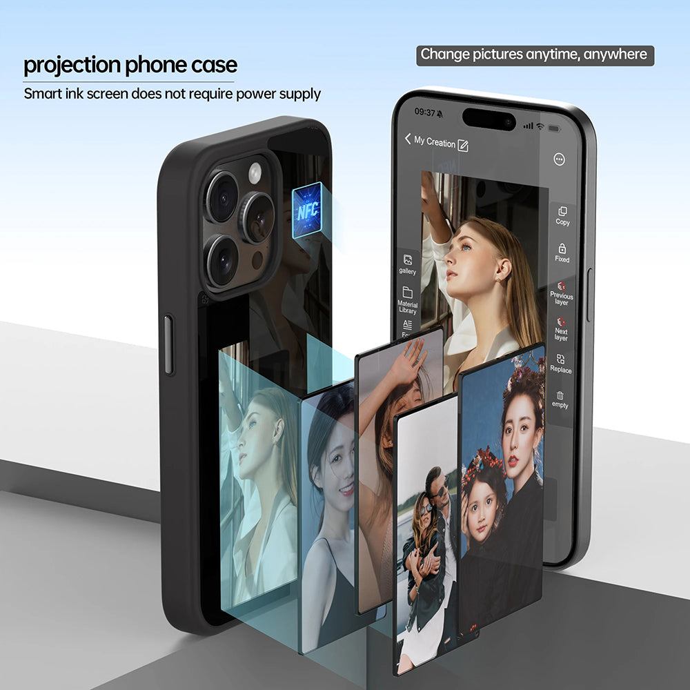 Funda para Apple iPhone 16 Plus, Techsuit, SmartScreen NFC, Negra