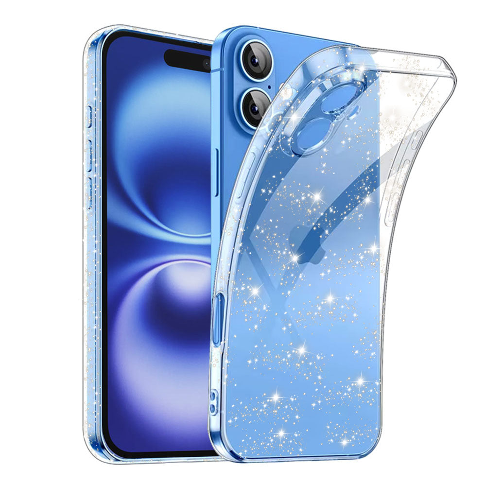 Funda para Apple iPhone 16 Plus, Techsuit, SparkleSkin, Transparente