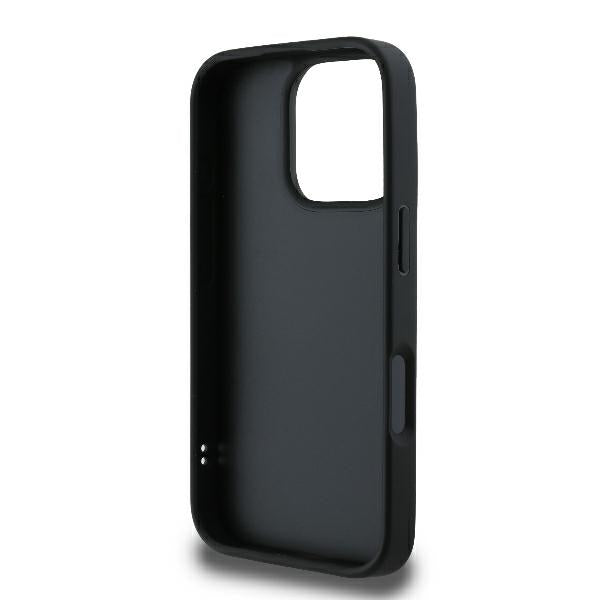 Funda para Apple iPhone 16 Pro, Karl Lagerfeld, Diagonal Quilted Script, Negra