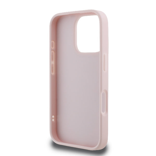 Funda para Apple iPhone 16 Pro, Karl Lagerfeld, Diagonal Quilted Script, Rosa