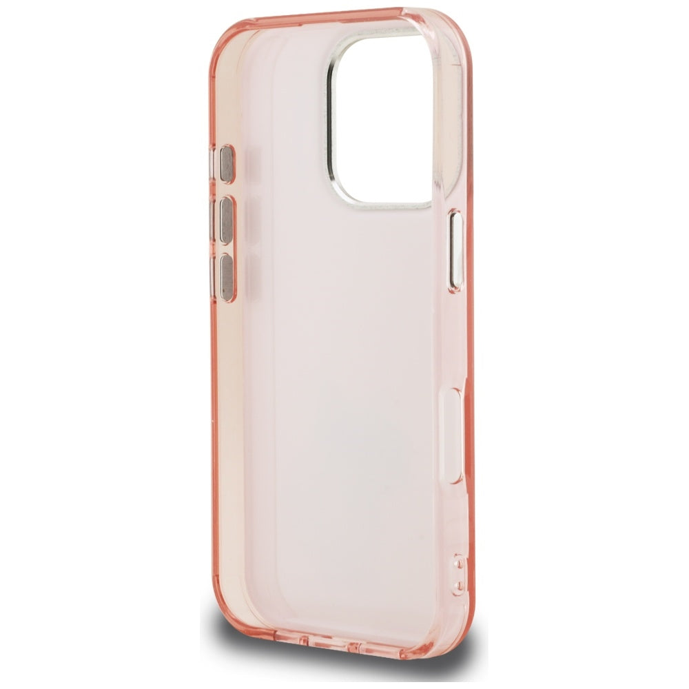Funda para Apple iPhone 16 Pro, Karl Lagerfeld, IML Aquarelle Logo Choupette, Rosa