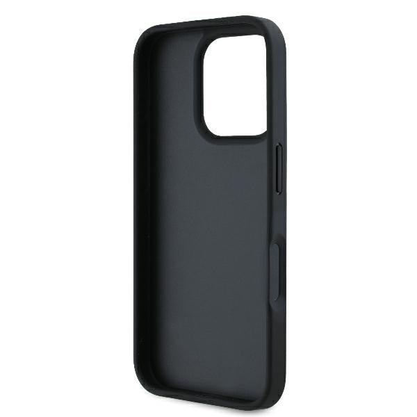 Funda para Apple iPhone 16 Pro Max, Karl Lagerfeld, Cardslots Monogram, Negra