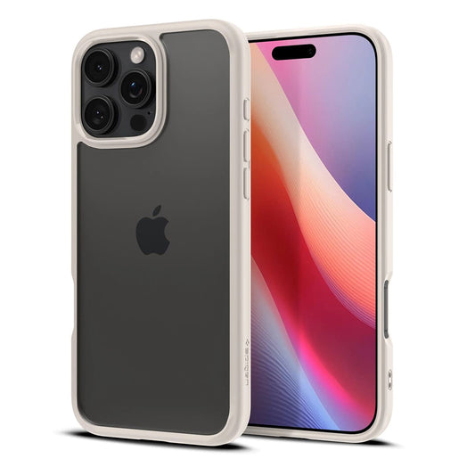 Funda para Apple iPhone 16 Pro Max, Spigen, Ultra Hybrid, Beige ACS08385
