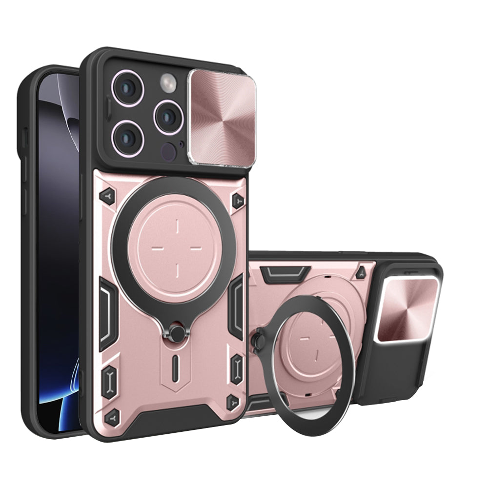 Funda para Apple iPhone 16 Pro Max, Techsuit, CamGuard Pro, Rosa Dorado