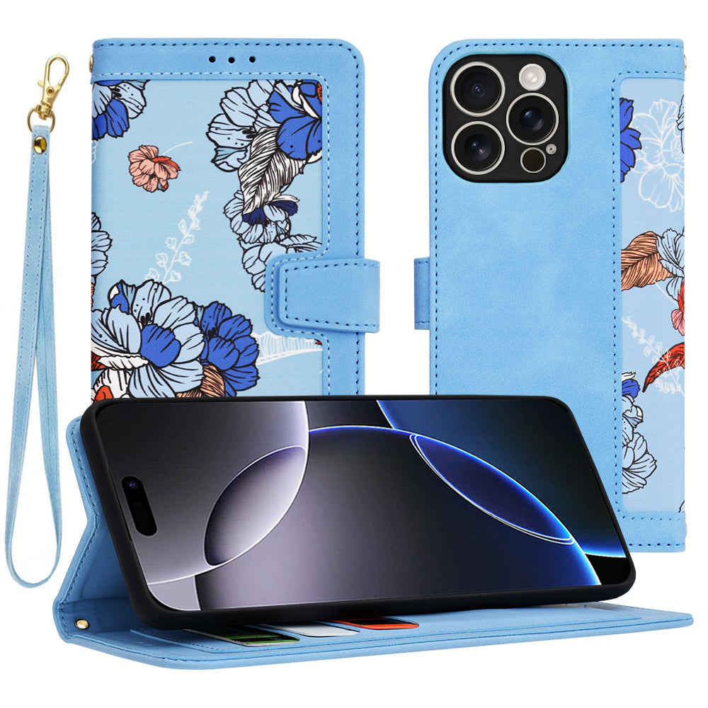 Funda para Apple iPhone 16 Pro Max, Techsuit, FlipCraft, Azul