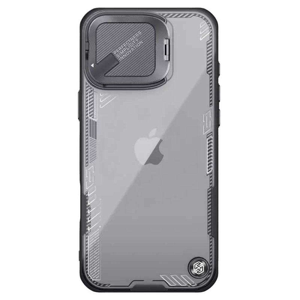Funda para Apple iPhone 16 Pro, Nillkin, Iceblade Prop (sin recorte para cámara), Negra