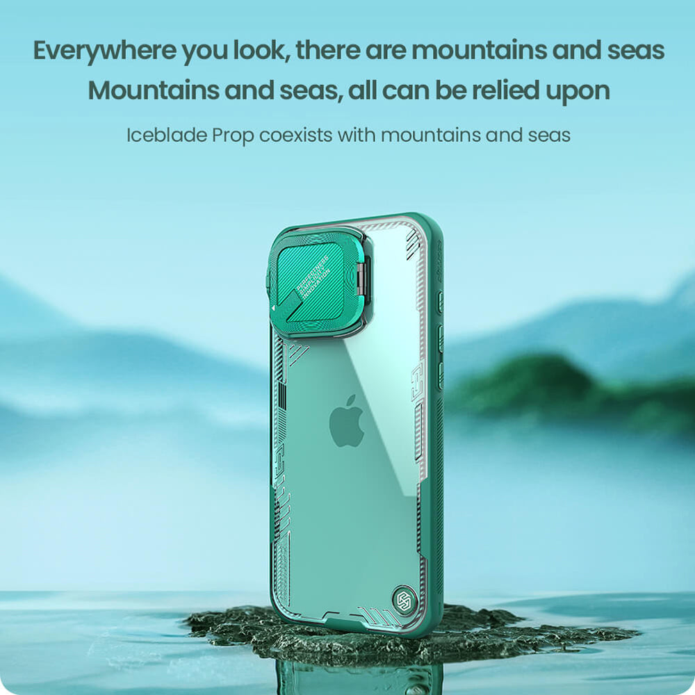 Funda para Apple iPhone 16 Pro, Nillkin, Iceblade Prop (sin recorte para cámara), Negra