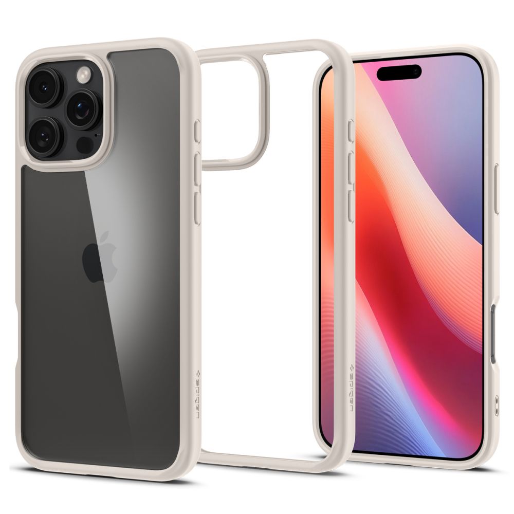 Funda para Apple iPhone 16 Pro, Spigen, Ultra Hybrid, Beige ACS08127