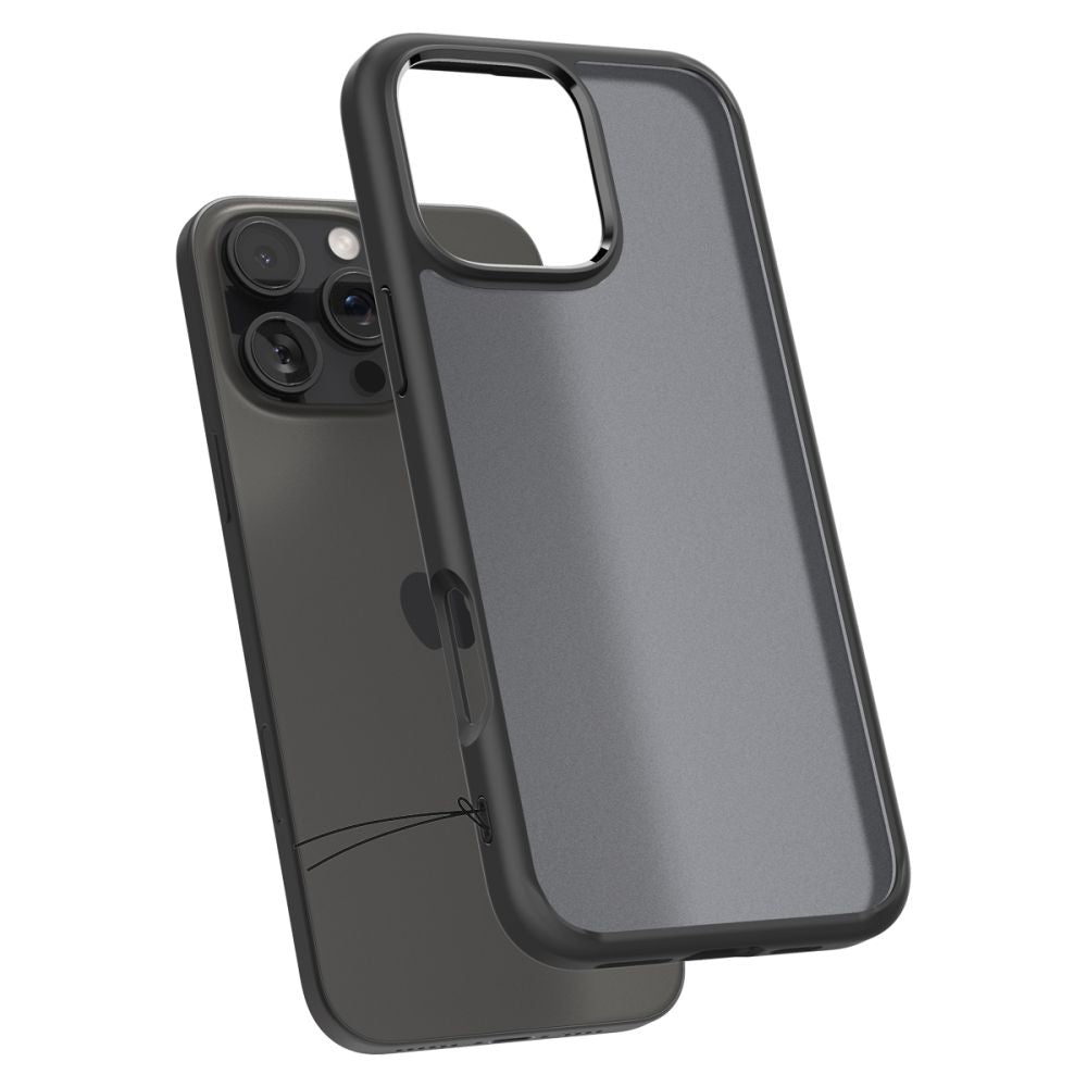 Funda para Apple iPhone 16 Pro, Spigen, Ultra Hybrid, Negra Satinada ACS08124