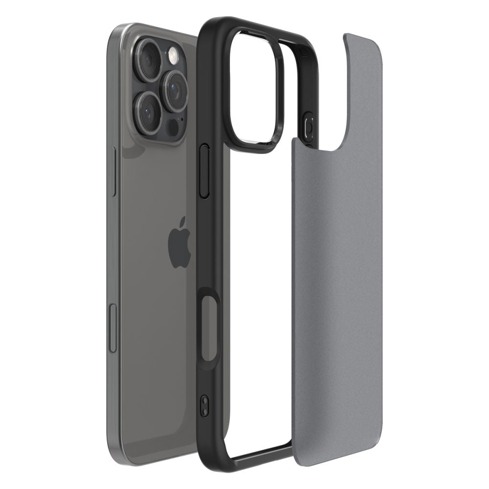 Funda para Apple iPhone 16 Pro, Spigen, Ultra Hybrid, Negra Satinada ACS08124