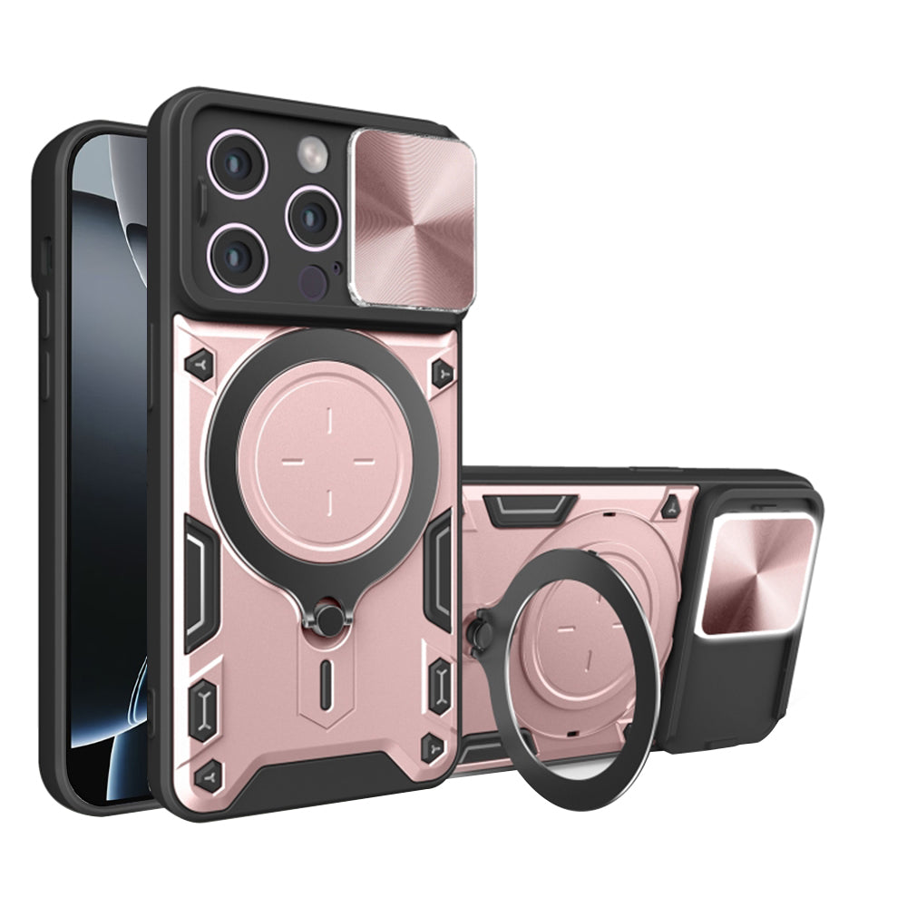 Funda para Apple iPhone 16 Pro, Techsuit, CamGuard Pro, Rosa Dorado