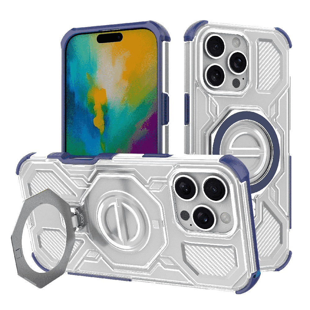 Funda para Apple iPhone 16 Pro, Techsuit, Carbon Shield Pro, Azul