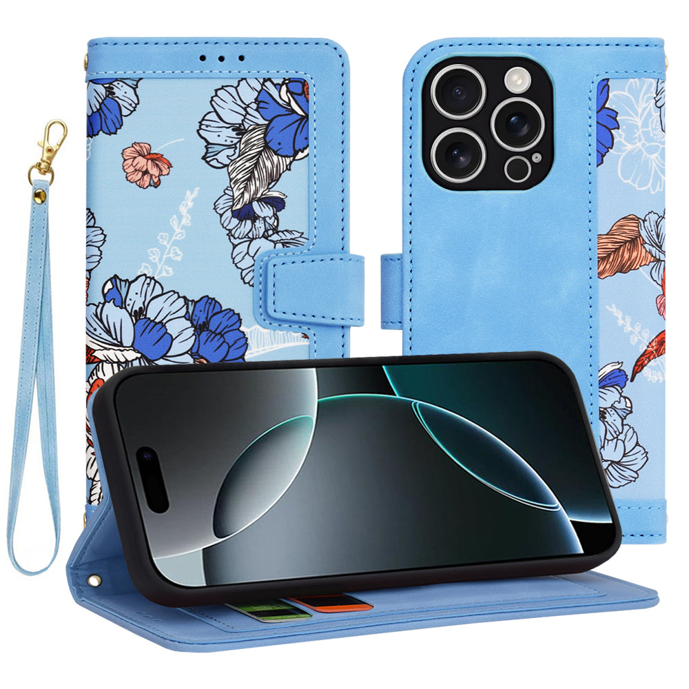 Funda para Apple iPhone 16 Pro, Techsuit, FlipCraft, Azul