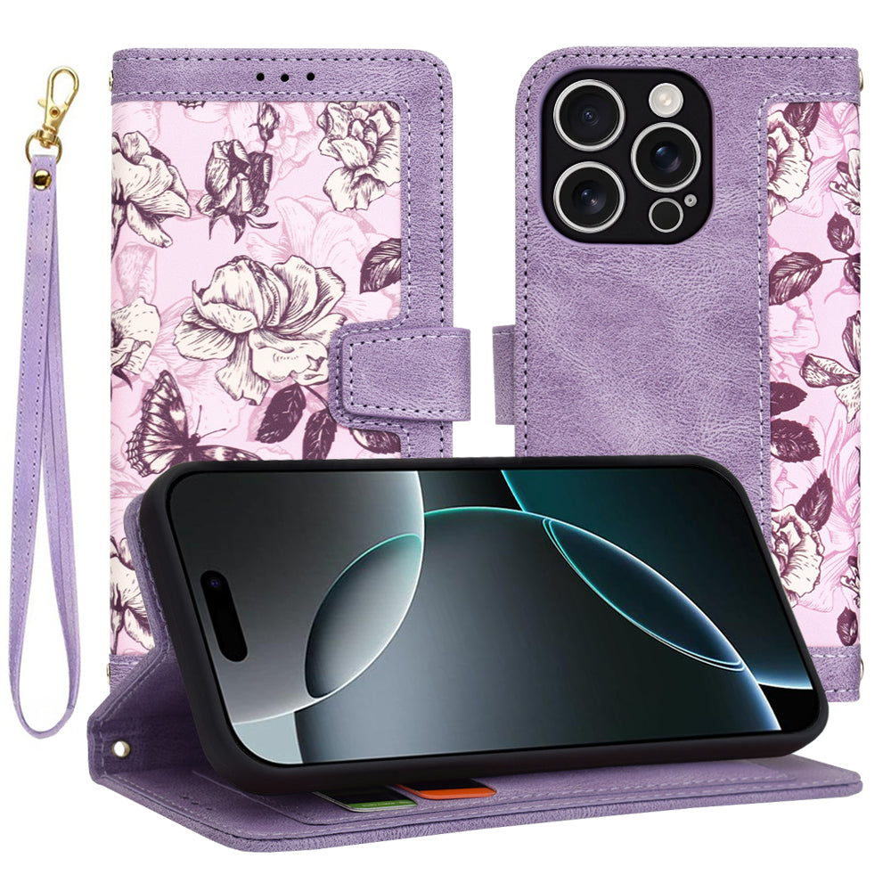 Funda para Apple iPhone 16 Pro, Techsuit, FlipCraft, Morado