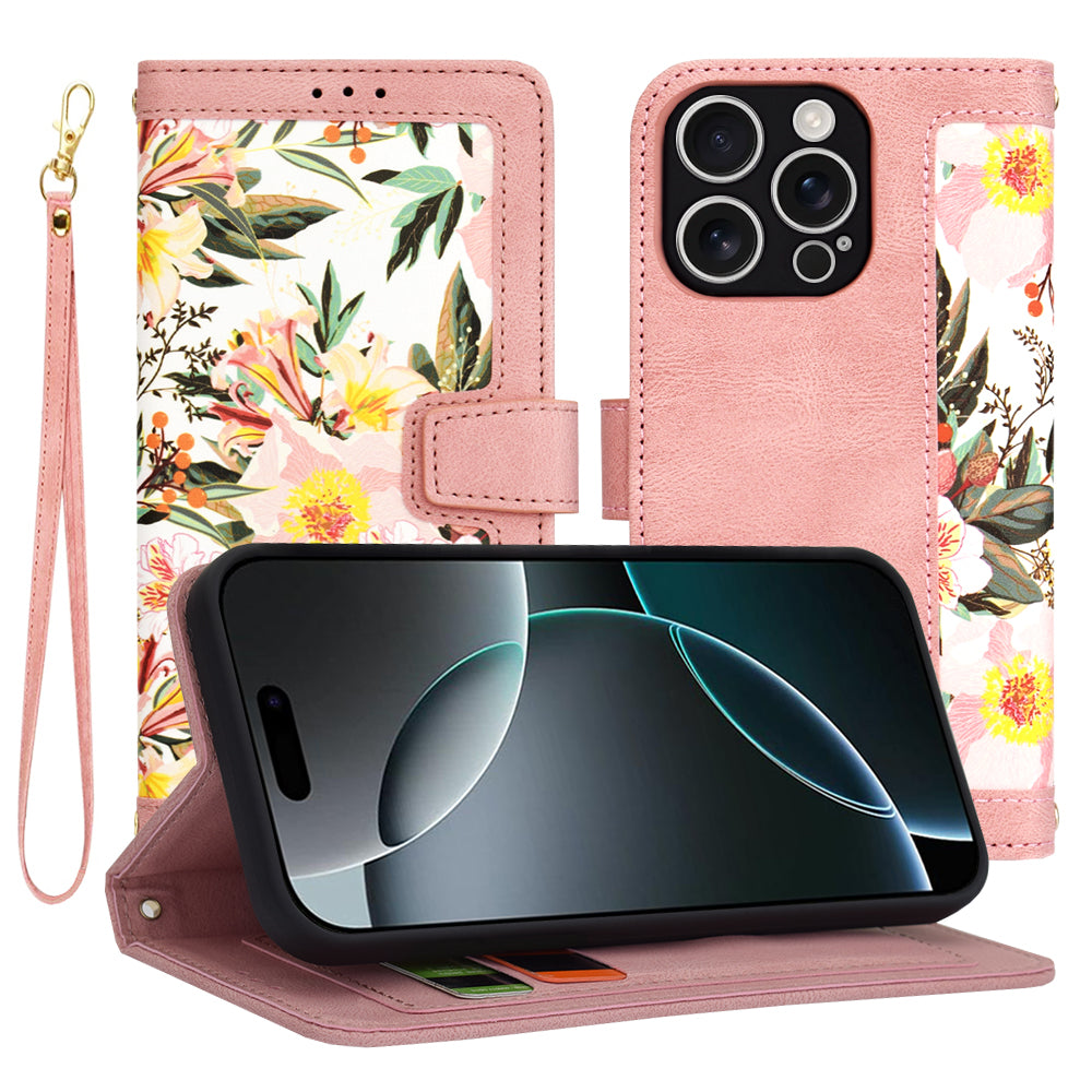 Funda para Apple iPhone 16 Pro, Techsuit, FlipCraft, Rosa