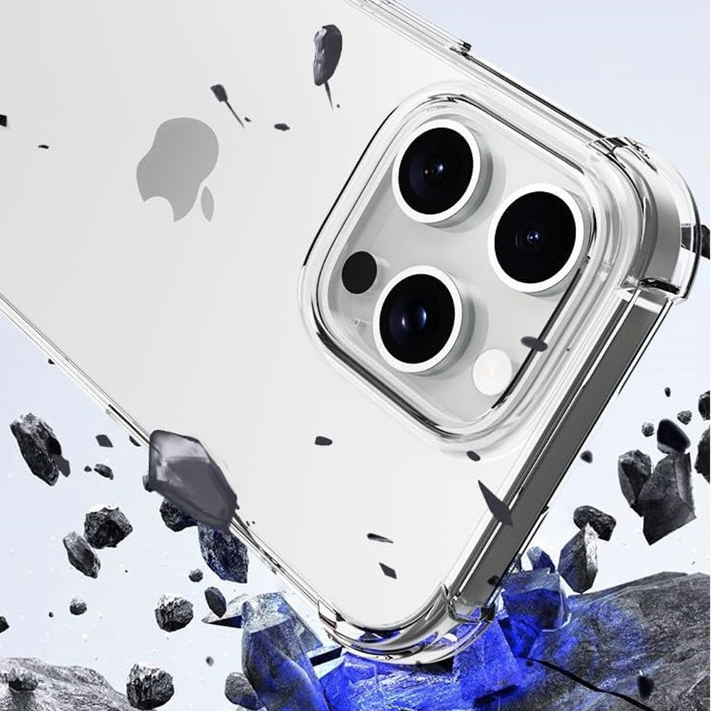 Funda para Apple iPhone 16 Pro, Techsuit, Shockproof Clear (Agujero Grande para Lente), Transparente
