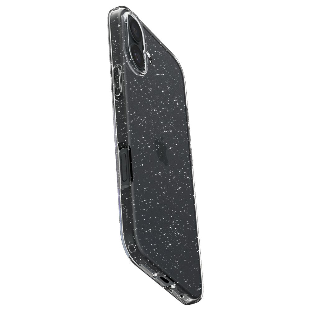 Funda para Apple iPhone 16, Spigen, Liquid Crystal Glitter, Transparente ACS08192