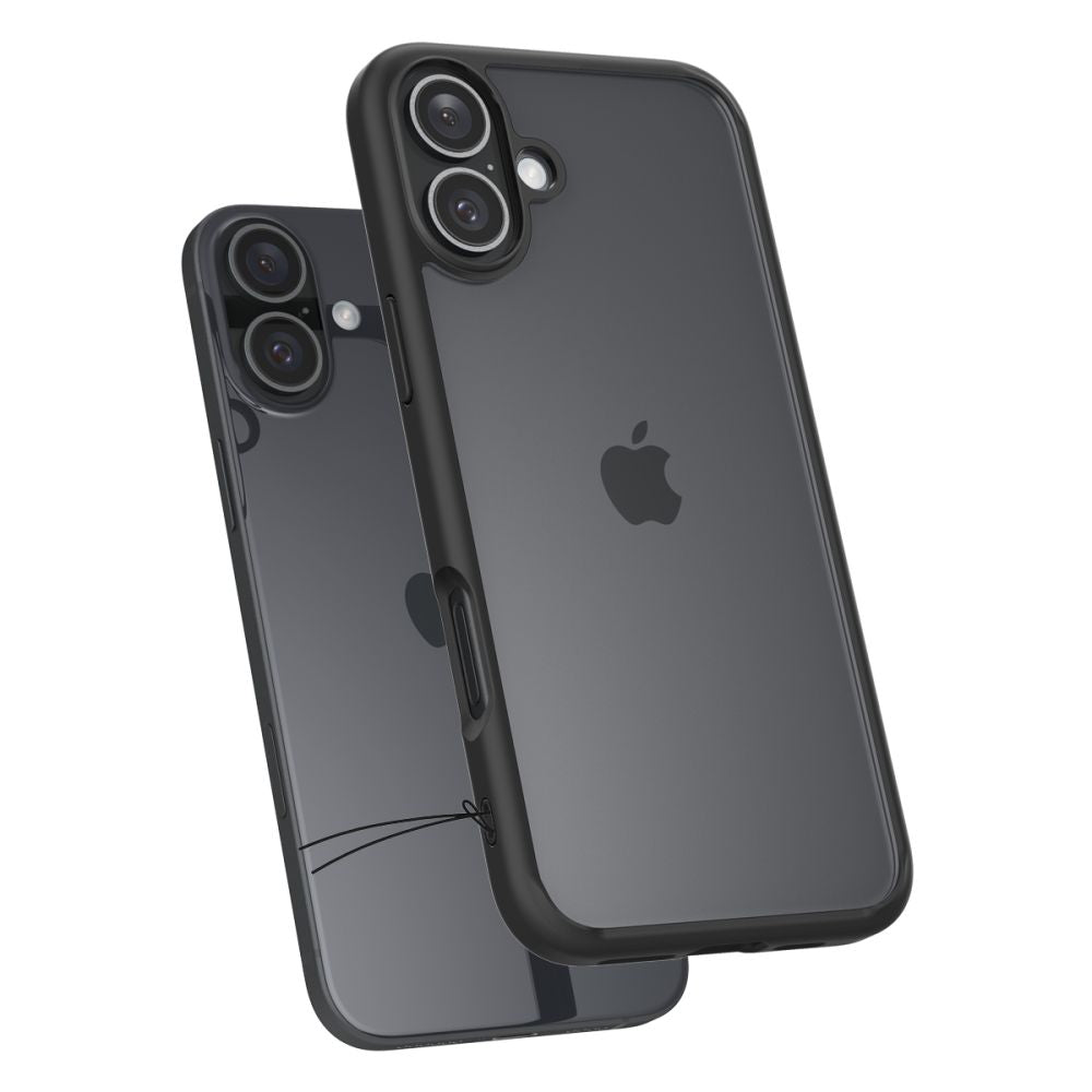 Funda para Apple iPhone 16, Spigen, Ultra Hybrid, Negra Mate ACS08201