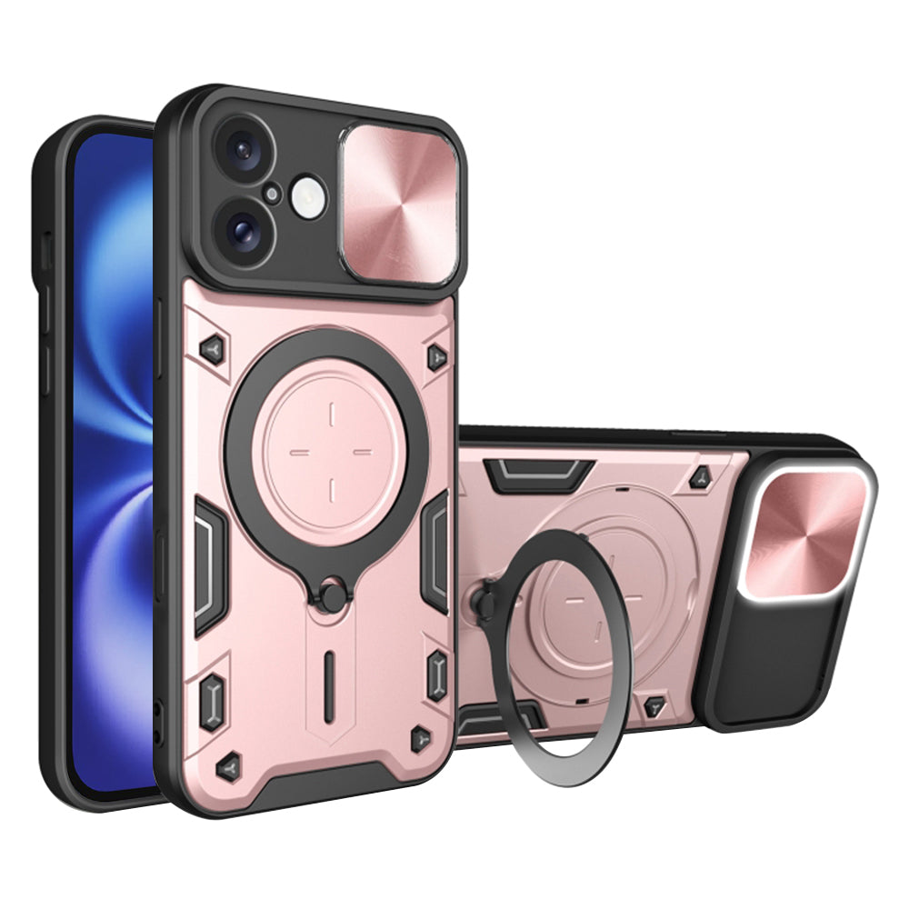 Funda para Apple iPhone 16, Techsuit, CamGuard Pro, Rosa Dorado