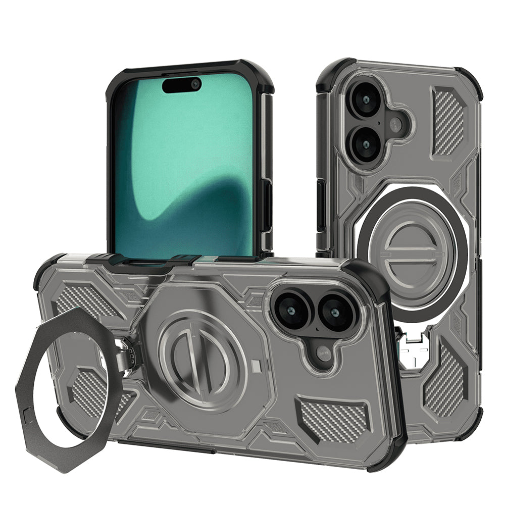 Funda para Apple iPhone 16, Techsuit, Carbon Shield Pro, Ahumado