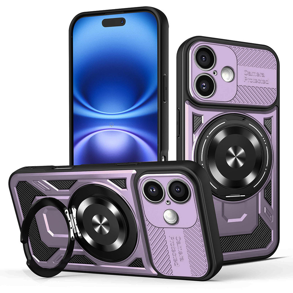 Funda para Apple iPhone 16, Techsuit, RuggedCam, Morado