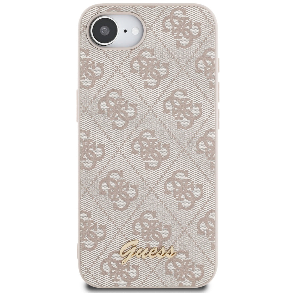 Funda para Apple iPhone 17e / 16e, Guess, 4G Script Logo, Rosa