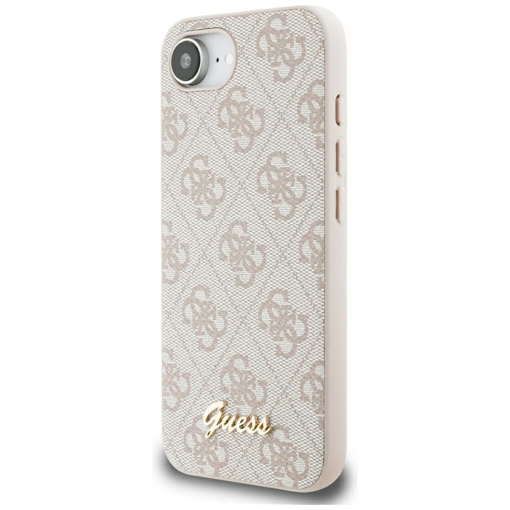 Funda para Apple iPhone 17e / 16e, Guess, 4G Script Logo, Rosa