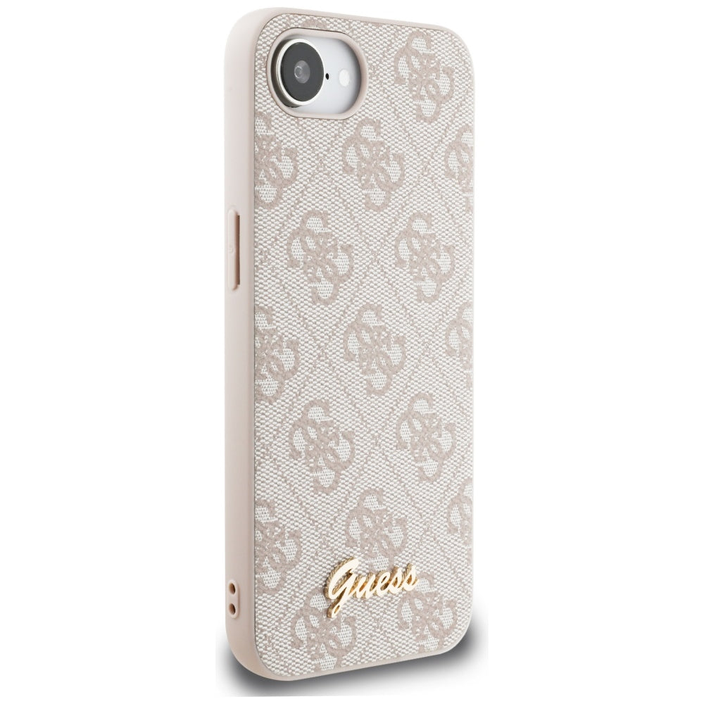 Funda para Apple iPhone 17e / 16e, Guess, 4G Script Logo, Rosa