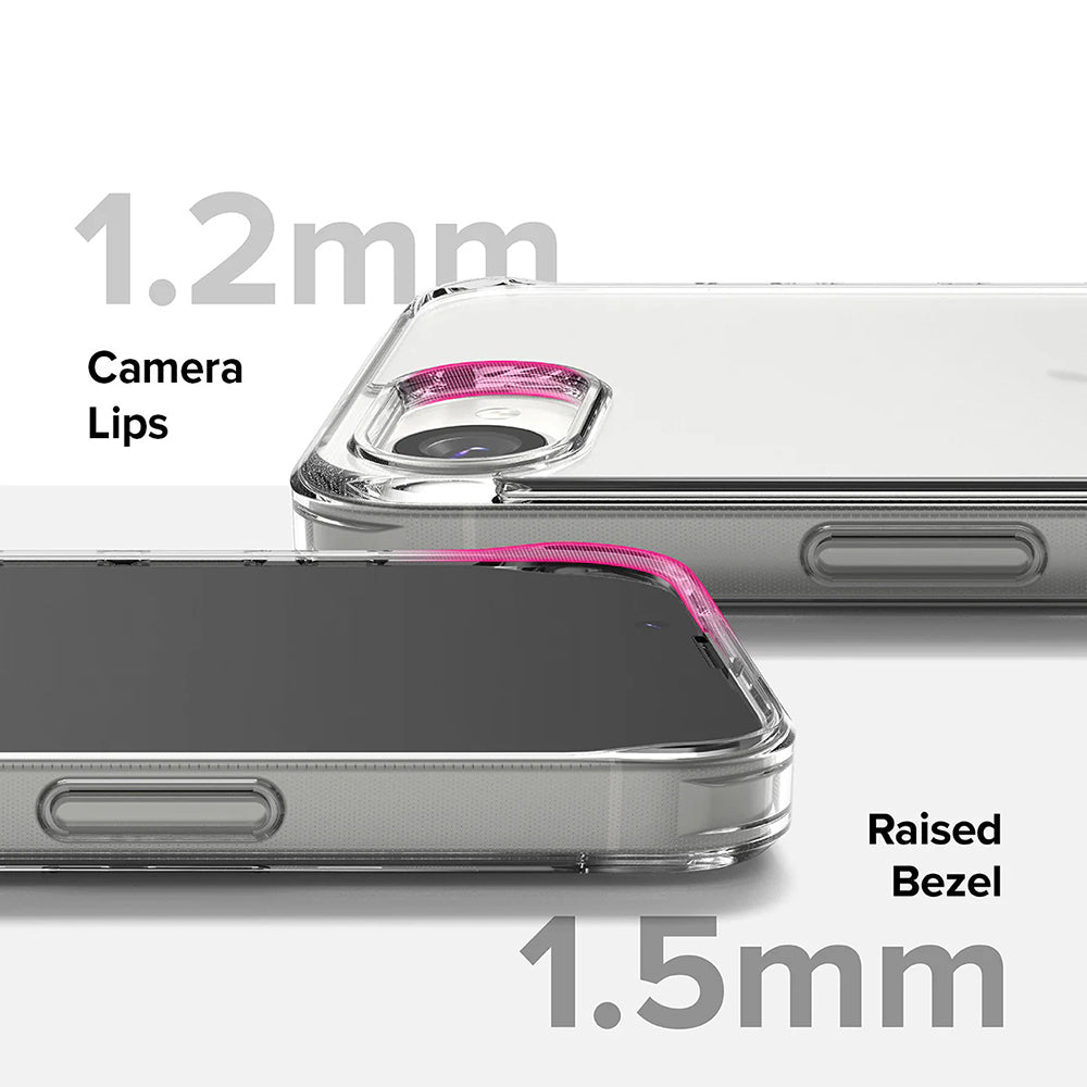 Funda para Apple iPhone 17e / 16e, Ringke, Fusion, Transparente Mate