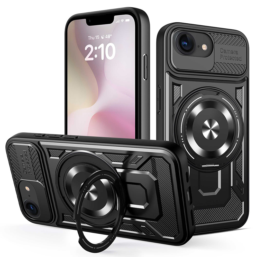 Funda para Apple iPhone 17e / 16e, Techsuit, RuggedCam, Negra