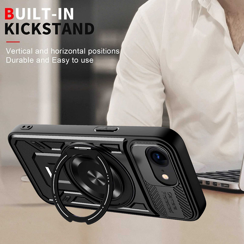 Funda para Apple iPhone 17e / 16e, Techsuit, RuggedCam, Negra