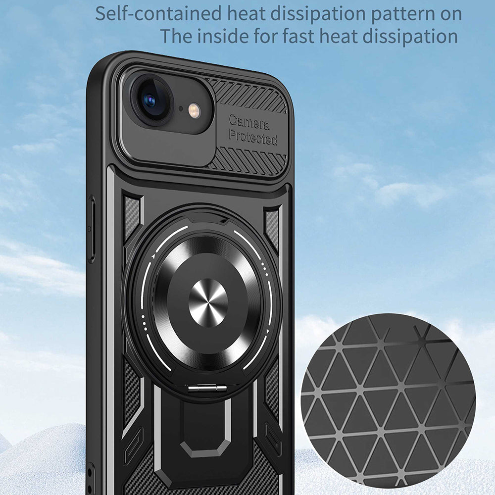 Funda para Apple iPhone 17e / 16e, Techsuit, RuggedCam, Negra