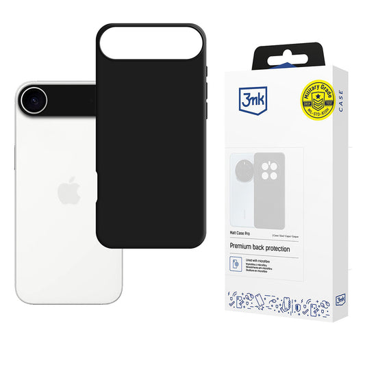 Funda para Apple iPhone 17 Air, 3MK, Matt Pro, Negra