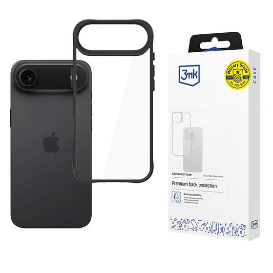 Funda para Apple iPhone 17 Air, 3MK, Satin Armor Case+, Negra