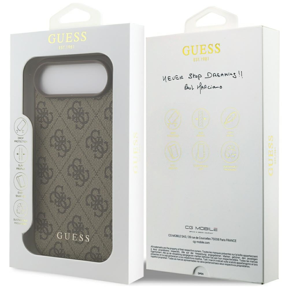 Funda para Apple iPhone 17 Air, Guess, 4G Classic, Marrón