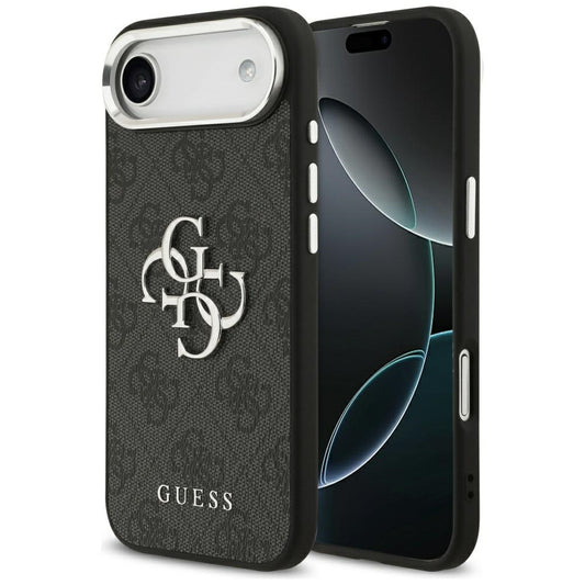 Funda para Apple iPhone 17 Air, Guess, Big 4G Logo Classic, Negra Plateada.