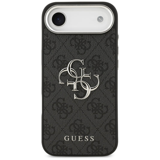 Funda para Apple iPhone 17 Air, Guess, Big 4G Logo Classic, Negra Plateada.