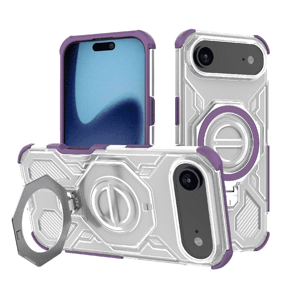 Funda para Apple iPhone 17 Air, Techsuit, Carbon Shield Pro, Morado